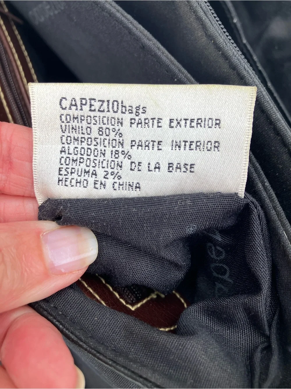 Capezio Black Briefcase with Brown Trim and Gold Hardware